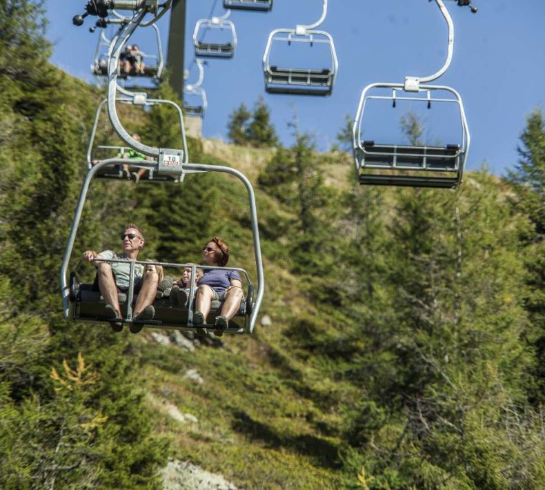 Aineckbahn Seilbahn im Sommer